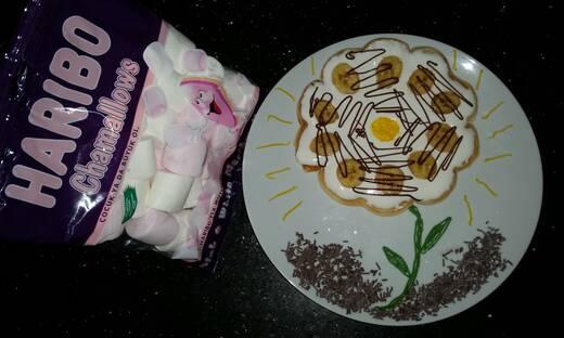 Chamallowslu papatya waffle tarifi